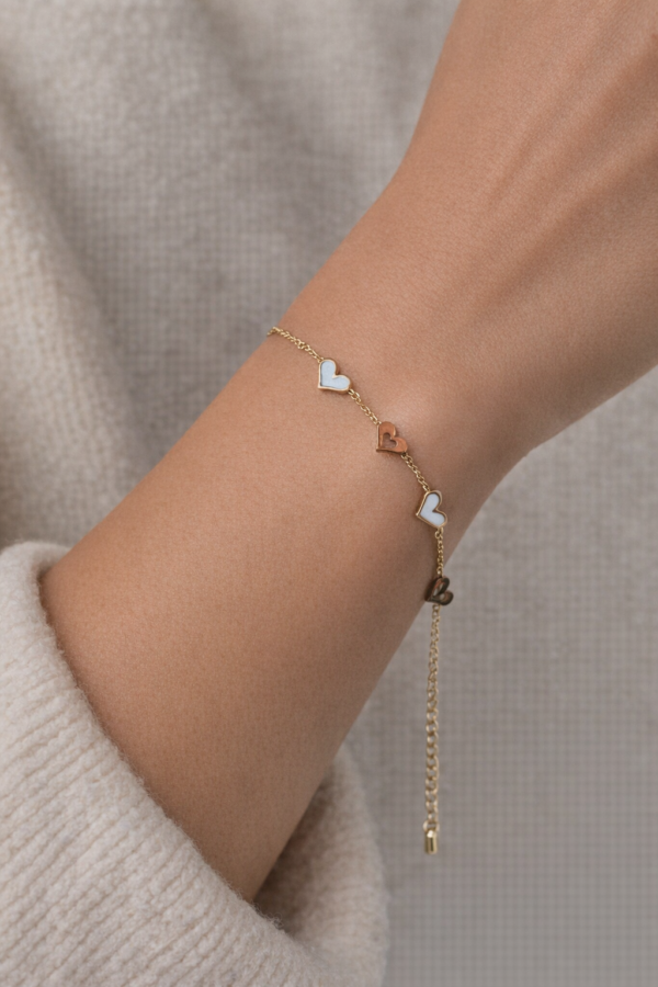 bracelet coeur doré
