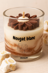 bougie parfumée nougat blanc