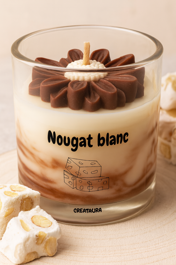 bougie parfumée nougat blanc