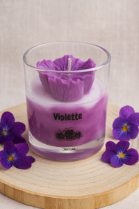 bougie parfumée violette