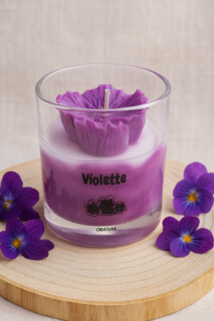 bougie parfumée violette